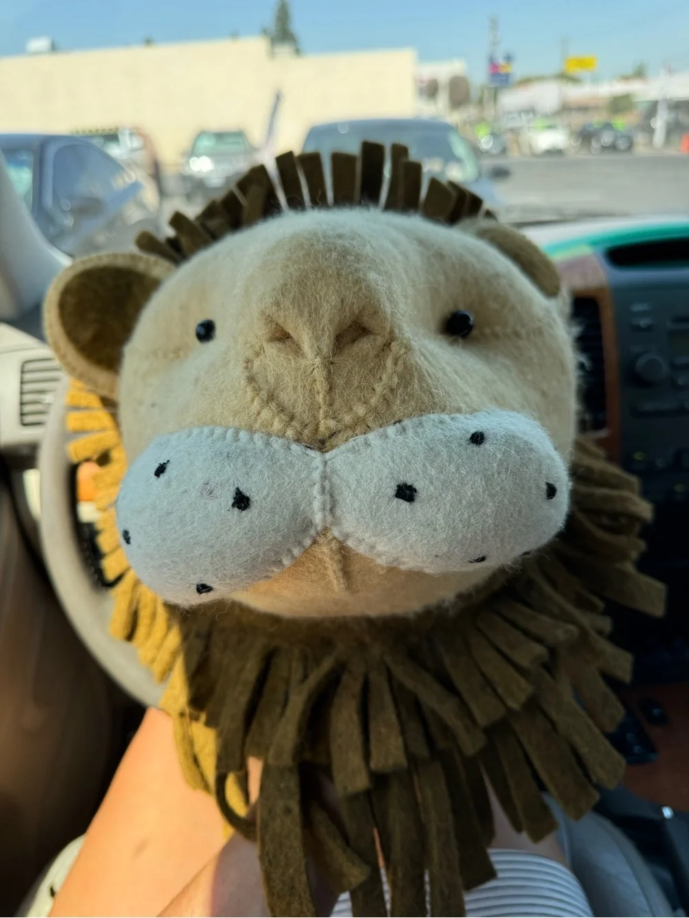 Fiona Walker Wool Felt Lion Head Kids Rooms tags on